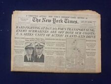 1941 DEC 21 NEW YORK TIMES - FIGHTING AT DAVAO, FOE'S TRANSPORT SUNK - NP 6486 picture