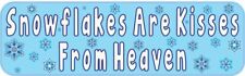 10in x 3in Snowflakes Are Kisses From Heaven Magnet Car Truck Vehicle Magneti... picture