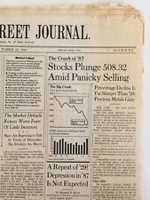 BLACK MONDAY / The Crash of '87 / The Wall Street Journal / October 20, 1987 picture