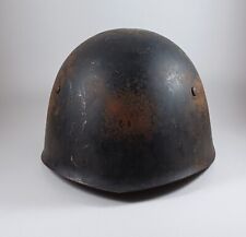 WW2 Italian M33 Helmet With Leather Liner And Chin Strap, Stamped S84 picture