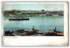 1906 Steamer Landing Buildings Le Port De Quebec Canada Antique Postcard picture