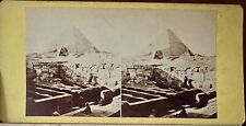 RARE 1860s Egypt Great Pyramid Excavated Temple Stereoview #98 by Frank Good NR picture