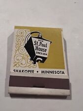 c1950s New St Paul Steak House Shakopee Minnesota MN Matchbook Full 20 Strike picture