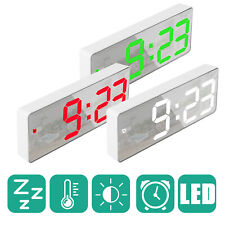 LCD Digital Quiet Alarm Clock Time Temperature Backlight Snooze Desk Clock Home picture