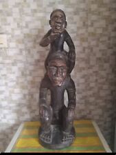 African Carved Wood Statue Ghana Senegal Vintage  picture