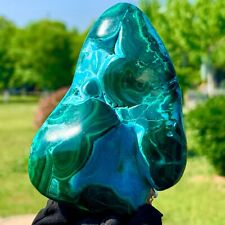 256G Natural Chrysocolla/Malachite transparent cluster rough mineral sample picture