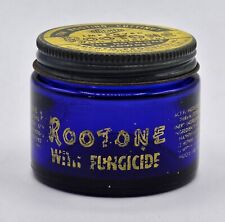 Amchem Vintage Rootone The Hormone Powder Colbalt Blue Glass Jar with Lid Empty picture