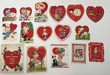 16 Vintage Valentine's Cards Americard Anthropomorphic 40's 50's Folded Children picture