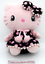 Sanrio Hello Kitty Pink Polka Dot Dress & Ribbon Plush USJ w/Cute Pompon Japan picture