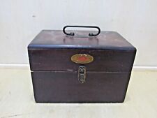Vtg LaMotte Chemical Products Co. Wood Apothecary Case w/ Glass Bottle Access picture