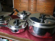8 Pc Set Ekco Prudential Ware 18 8 Tri Clad Stainless Steel 6 Qt Dutch Oven + picture