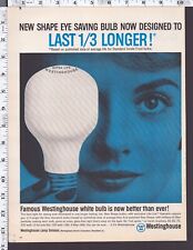 1962 Vintage Print Ad Westinghouse Light Bulb picture