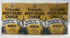 Vtg Binney & Smith Crayola Anti-Dust Yellow Chalk No. 1401 Sealed 12-Pack picture