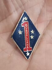 Vintage USMC 1rst U S Marine  Division  Lapel Pin Ha5 Pin  picture