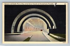 Inside View One Seven Tunnels On PA Turnpike Pennsylvania Vintage Postcard picture