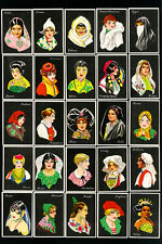 UK Complete Rare Set Of 50 Women Trading Cards from 1940 picture