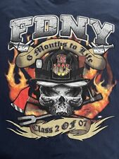 NWOT FDNY NYC The Rock Class 2 of 2007 Probationary Class Skull House Shirt  XL picture