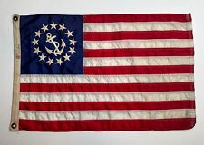 Vintage Dettra Nautical Yacht Ensign 13 Star American Flag US NAVY 16 x 24 picture