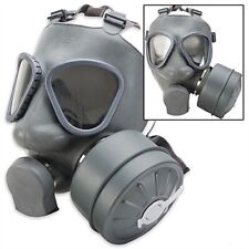 USED Finnish Military M61 Gas Full Face Mask NBC w/60MM Filter Grey M9 Style V2 picture