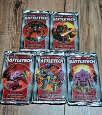 NEW Sealed WOTC BATTLETECH CCG 1st First Edition Booster Pack Lot Of 5 Art 6302 picture