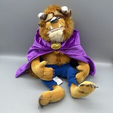 Disney Store Beauty and Beast With Purple Cape Stuffed Plush Toy 13'' picture