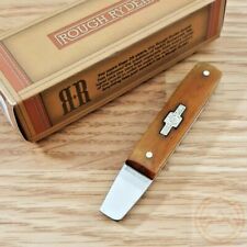 Rough Ryder Knife Opener Stainless Steel Full Blade Amber Smooth Bone Handle  picture