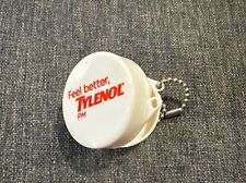 Tylenol PM Holder Case With Keychain White With Red Letters “Feel Better” picture