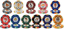 Sample Pack Nile Club Ceramic 10 Gram Poker Chips All 11 Denominations NEW picture