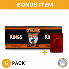 Gambler Full Flavor Cigartte (Tube Cut) Tobaco King Size Tubes - 5 Boxes & Case picture