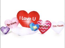 Valentines Day Love Hearts Airblown Inflatable Blow Up Romantic LED -9 Feet Long picture