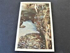 Frozen Falls, Mystery Cave -Spring Valley, Minnesota -1900s Linen Postcard. picture