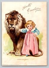 1894 Scotts Emulsion Girl Lion Strength And Beauty Cod Liver Oil P3 picture