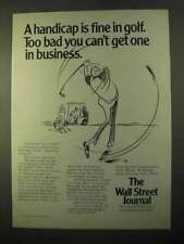 1970 The Wall Street Journal Ad - Handicap Fine in Golf picture
