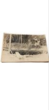 Early-1900s Antique Real Photo Post Card by Gevaext Man Powered Saw Mill 4