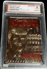 2021 DONALD TRUMP FOR PRESIDENT 2024 23 KARAT GOLD RED AUTO WCG 10 picture