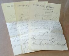 hand written 4-page 1891 letter - Chicago World's Fair, very dirty city, etc. picture