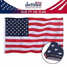 Jetlifee American Flag 3x5 ft US Flag UV Protected Embroidered Stars 420D Nylon picture