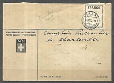 1932 Swiss Letter with Franchise 25 11 1932 by LUGANO for Boncourt picture