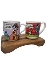 2 Hallmark Maxine Big Coffee Cups/Mugs “I Baked” and “It’s My Body” picture
