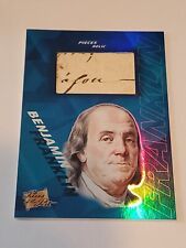 Ben Franklin 2021 Pieces Of The Past JUMBO Authentic Handwritten Relic WOW picture