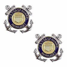 USCG Coast Guard Auxiliary Collar Device Member  1 PAIR NEW  (Made in USA) picture