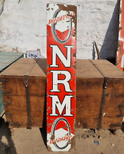 1930's Old Vintage Antique Rare Roadfinder NRM Tyres Porcelain Enamel Sign Board picture