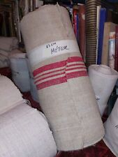 Grain sack grainsack fabric vintage linen Red  striped 2 yards washed picture