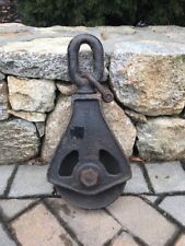 VINTAGE McKISSIC 10 TON PULLEY.FARMHOUSE RUSTIC INDUSTRIAL DECOR. picture