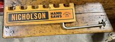Vintage Nicholson HANDSAW Hardware STORE DISPLAY Rack picture