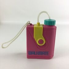 Vintage 90s Water Sports Straw Bottle WALKMATE Plastic Pink Walkman Shape Drink picture