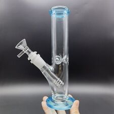 8inch Blue Glass Bong Smoking Hookah Percolate Water Pipe Shisha Beaker + Bowl picture