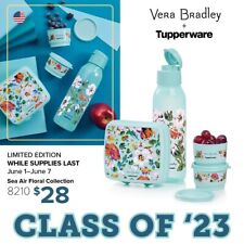 Tupperware Vera Bradley Sea Air Flora Collection 4 Pc Luncheon Set  🔥Sale🔥 picture