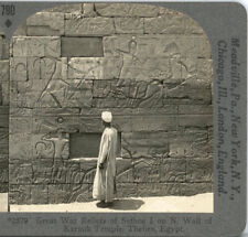 EGYPT, Great War Reliefs of Sethos I, Karnak Temple--Keystone Rare1200 Set #790 picture