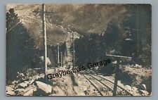 RPPC Railroad Mining Incline AZ NM? Southwest Vintage Real Photo Postcard picture